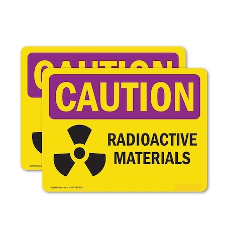 Signmission Radiation & Laser Sign, 5 in H x 7 in W, Vinyl Decal, Rectangle OS-2PACK-CR-D-57-L-10188